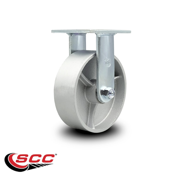 6 Inch Semi Steel Wheel Rigid Caster With Ball Bearing